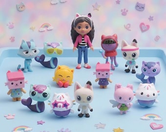 Gabby Dollhouse Figure Toy, 13,10pcs Personalized Mini Action Figures, Kids Toy, Birthday Gift