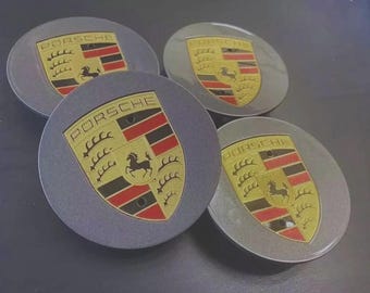 Pack of 4 Porsche Grey Wheel Cap 76mm