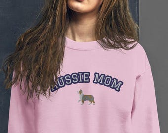 オージーママ オーストラリアンシェパード オーナースウェットシャツ ユニセックス | 刺繍入り | オーストラリアンシェパード