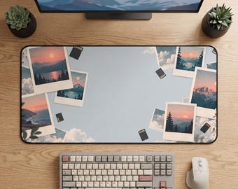 写真撮影用デスクマット、インスタントフォトコラージュマウスパッド、SDカードカメラ風デスクデコレーション、写真家へのギフト