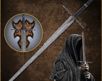 Handmade Nazgûl Sword | Witch-king of Angmar Fantasy Replica | Cosplay Wall Hanging
