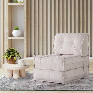 Sofá cama convertible, sofá cama de pana, muebles para espacios pequeños, color moca