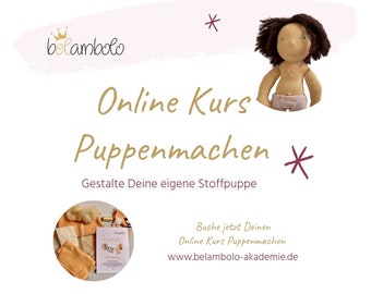 Cours de poupée en ligne - coudre "poupée articulée" - avec e-book et patrons pour 30 cm et 40 cm