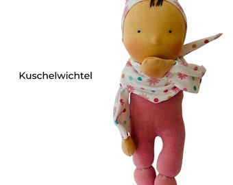 Kuschelwichtel rosa -  Stoffpuppe von belambolo