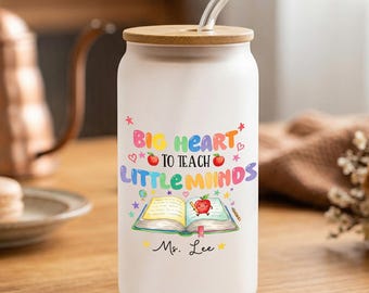 Lehrerglas, Geschenk zur Wertschätzung von Lehrern, Niedliches Trinkgefäß für Pädagogen, Dankeschön-Geschenk zum Schuljahresende, Geschenk zum Schulbeginn für Lehrer