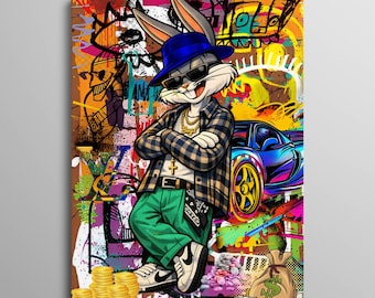 Bugs Bunny Graffiti Wall Art, Bugs Bunny Art Prints, Bugs Bunny