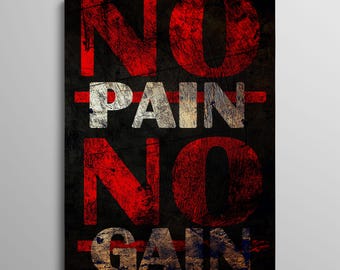 No Pain No Gain Gym Wall Art, Motivational  Wall Art, inspirational quotes  (Digital Download)