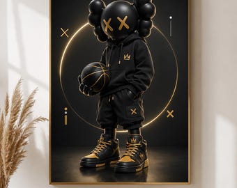 Hypebeast Wall Art, KAWS wall decor, Dopamine Wall Art, urban wall decor