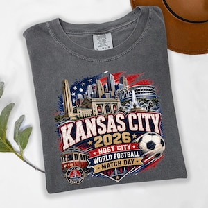 Kansas City 2026 World Cup Shirt, Kansas Host City Football Shirt, Custom Soccer Tee, 2026 World Football Gift, USA World Tournament