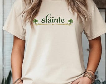 Retro Slainte Shirt, St Patricks Day Sweater, Shamrock Shirt, Cute Patricks Day Shirt, Funny Irish Shirt, Slainte Sweatshirt