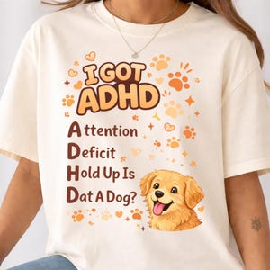 Är det en hund? Dum ADHD-tröja, rolig ADHD-meme-grafik, sarkastisk neurodivergent gåva