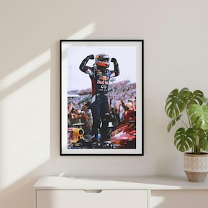 Póster de Daniel Ricciardo de Fórmula 1, lámina de automovilismo F1, arte mural deportivo motivacional, decoración vintage de fotografía de atletas, inspiración para gimnasio en casa.