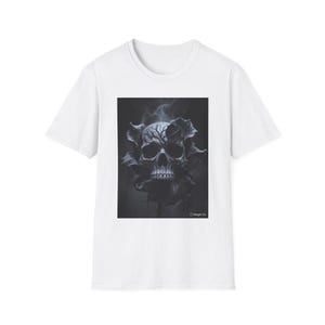 Gothic Skull Rose T-Shirt | Dark Floral Skeleton Tee | Macabre Botanical Art