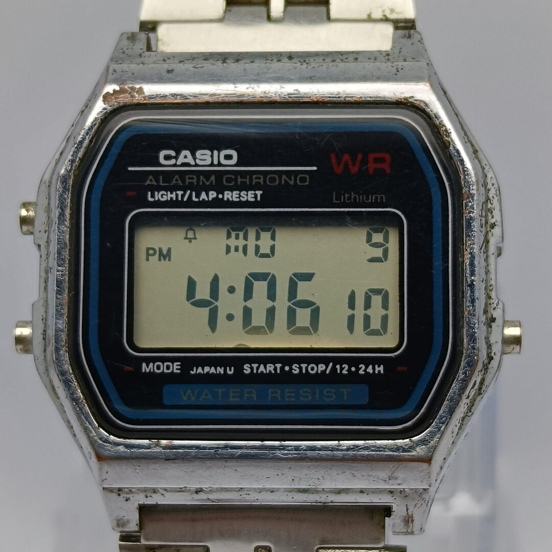 Casio WR Lithium A159W Alarm Chronograph 593 Quartz Vintage Watch - Etsy