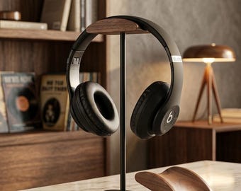 Kopfhörerständer aus Walnussholz, Schreibtisch-Headset