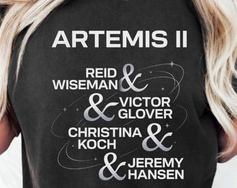 Artemis II Crew Ampersand PNG: Space Exploration NASA Inspired Astronomy Lover png Rocket Mission Design (Digital Download)
