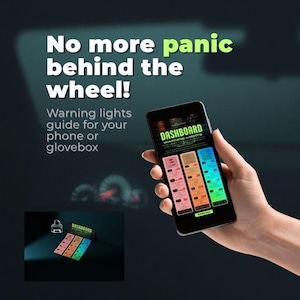 Auto Dashboard Warnleuchten-Anleitung | Auto Sicherheit Spickzettel