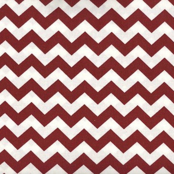 END BOLT~Ships Next Day~Maroon Chevron Fabric~ (3/4 Yard)