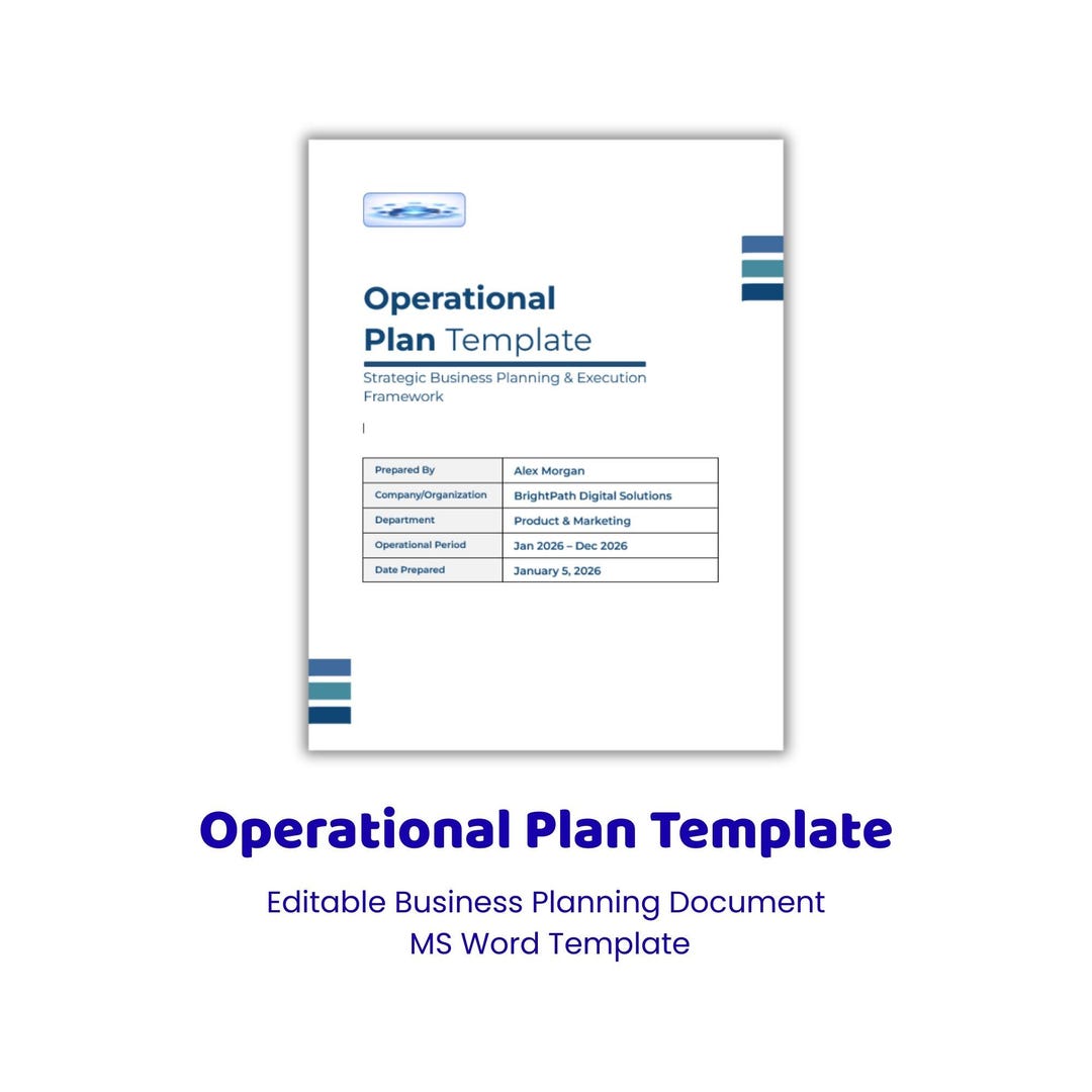 Operation Tracker Examples Operational Plan Template, Strategic Business Planning, KPI Tracker (MS ...