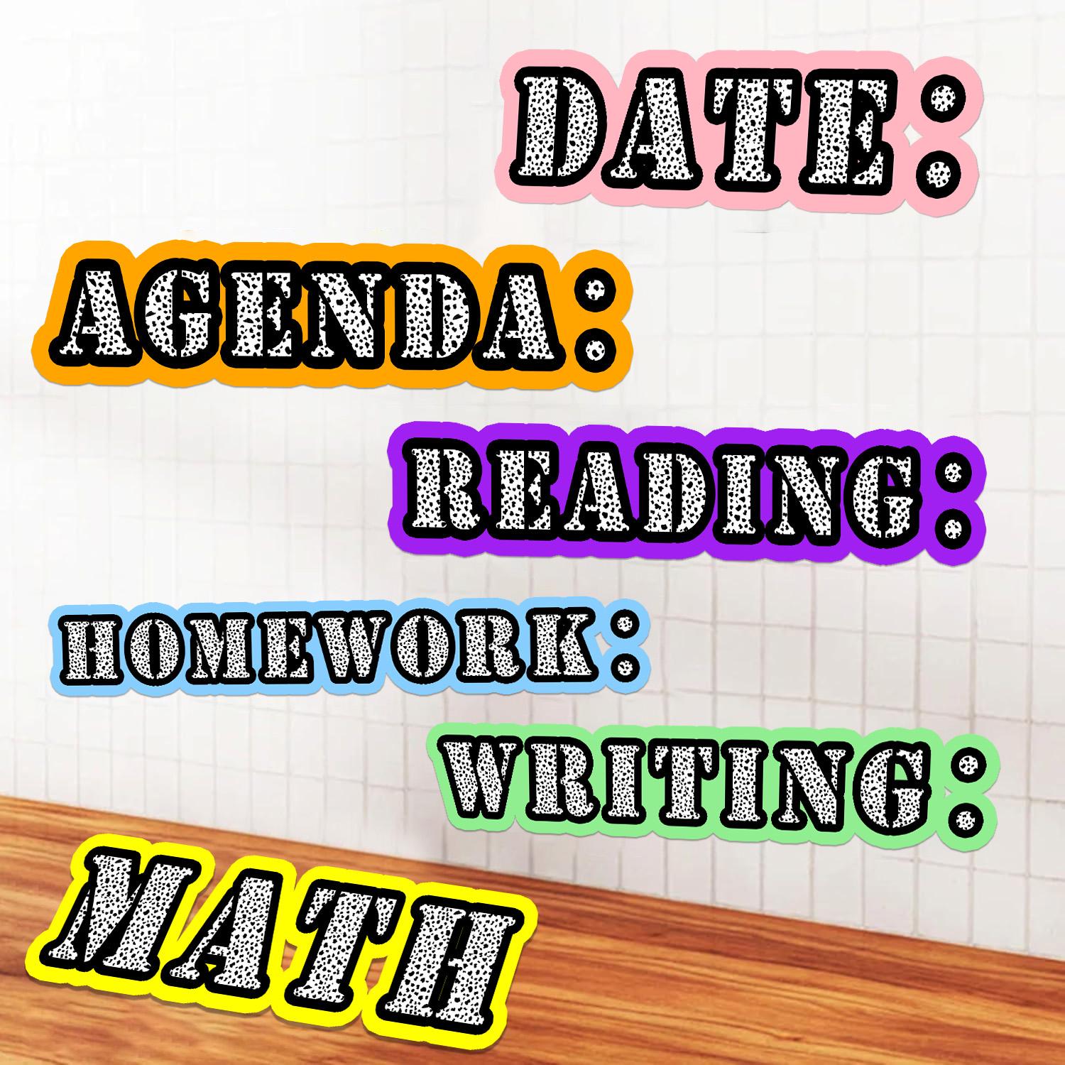 Homework Ready Signs Custom Whiteboard Magnets for Classroom, Personalized Labels ...
