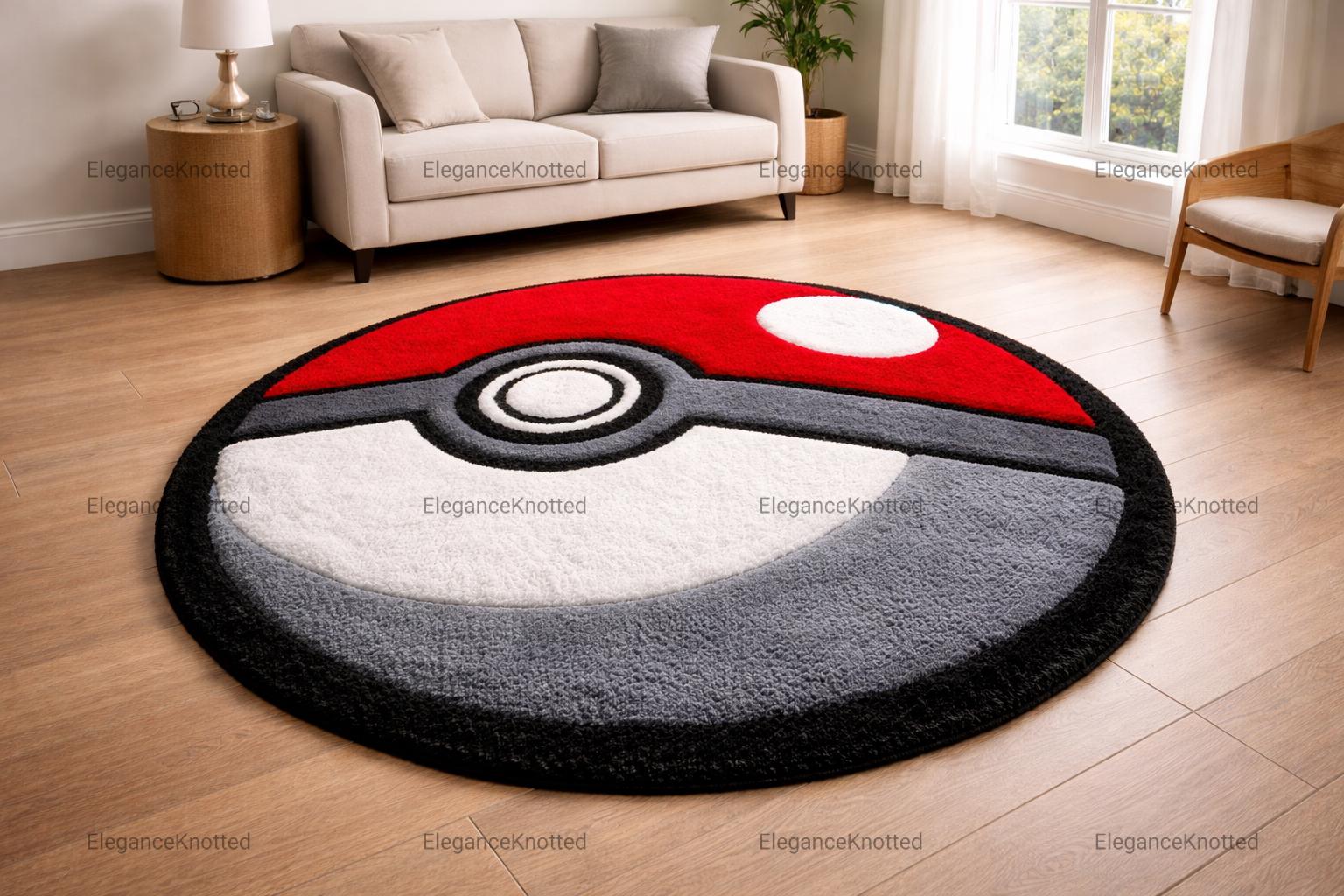 モンスターボールラグ Poke ball rug - Etsy 日本