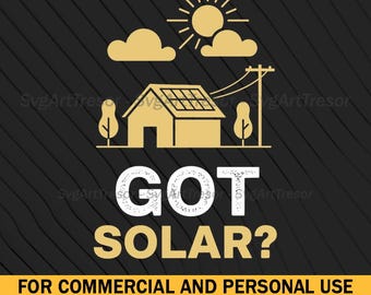 Got Solar Clean Energy Home Rooftop Vector Illustration Svg