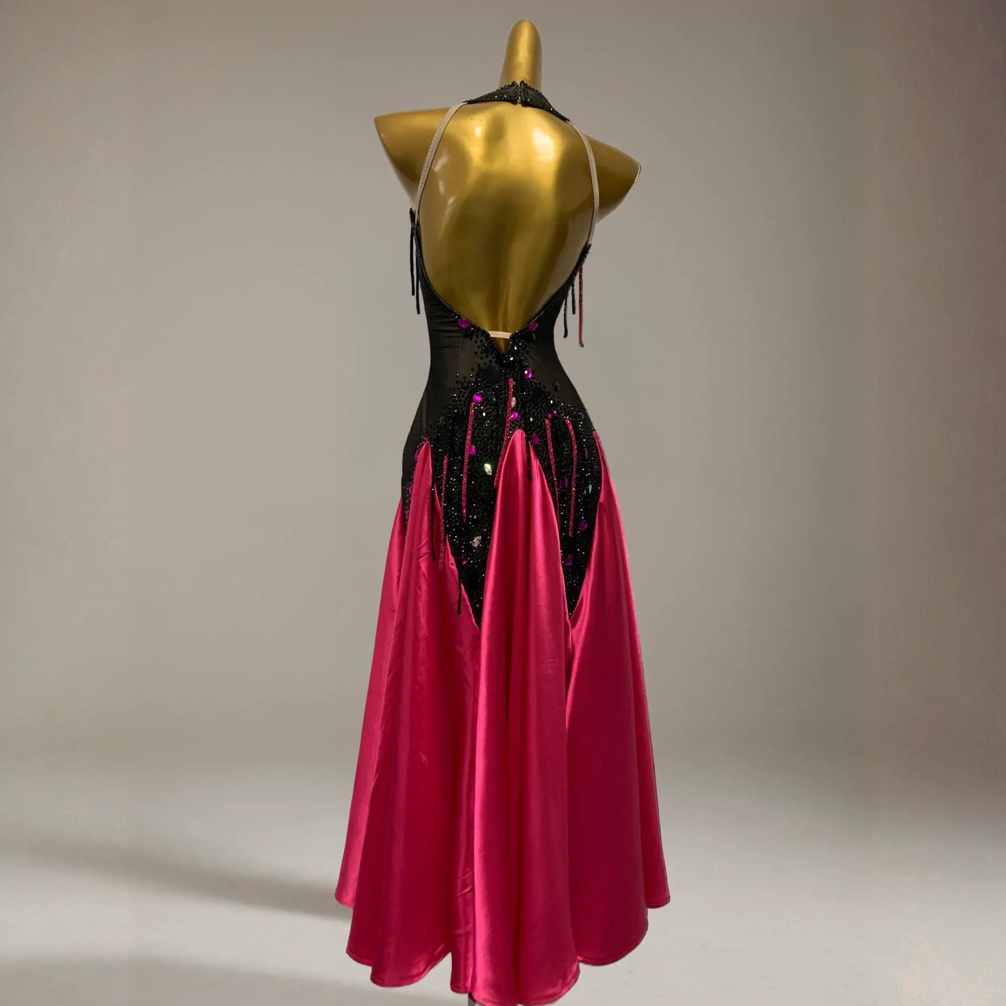 strapless open back dress Cassandra Sequin Fringe Dress – Retrofete