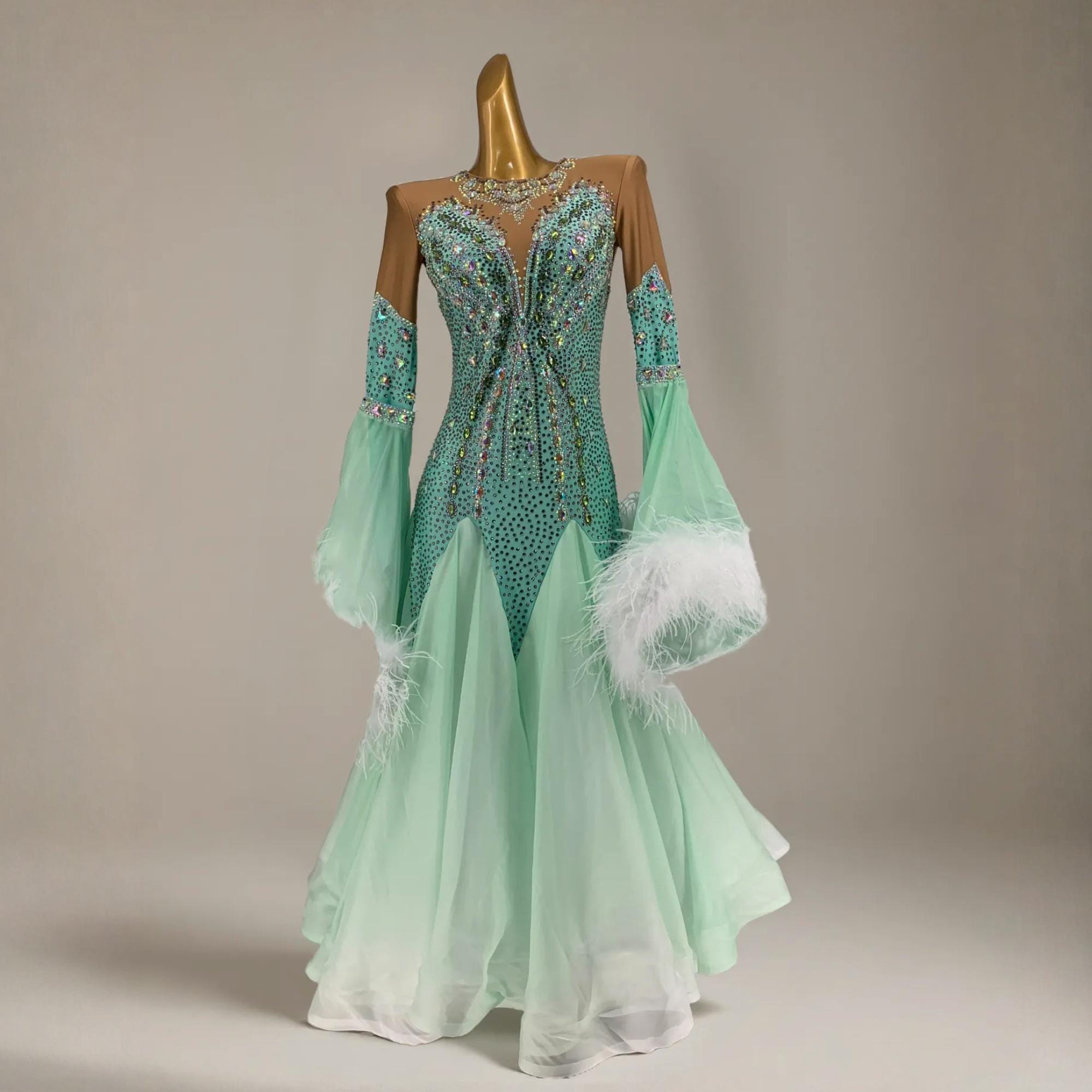 mint green ballroom dress oosa