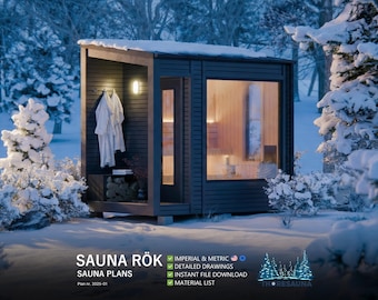 DIY Outdoor Sauna Plans | 4-Person Insulated Modern Sauna (3D Model Included)