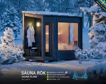 DIY Outdoor Sauna Plans | 3-4 Person Insulated Modern Sauna