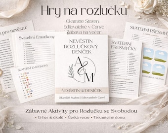 Nevěstin rozlučkový deníček – Zábavné Hry na rozlučku se svobodou – Juegos de despedida de soltera - Rozlučkový deník