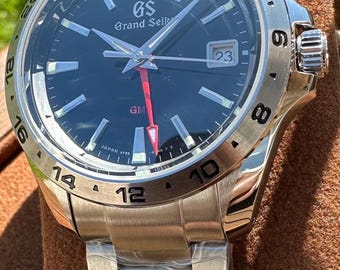 Montre GS Sport GMT personnalisée | Cadran noir de 39 mm, bracelet en acier inoxydable