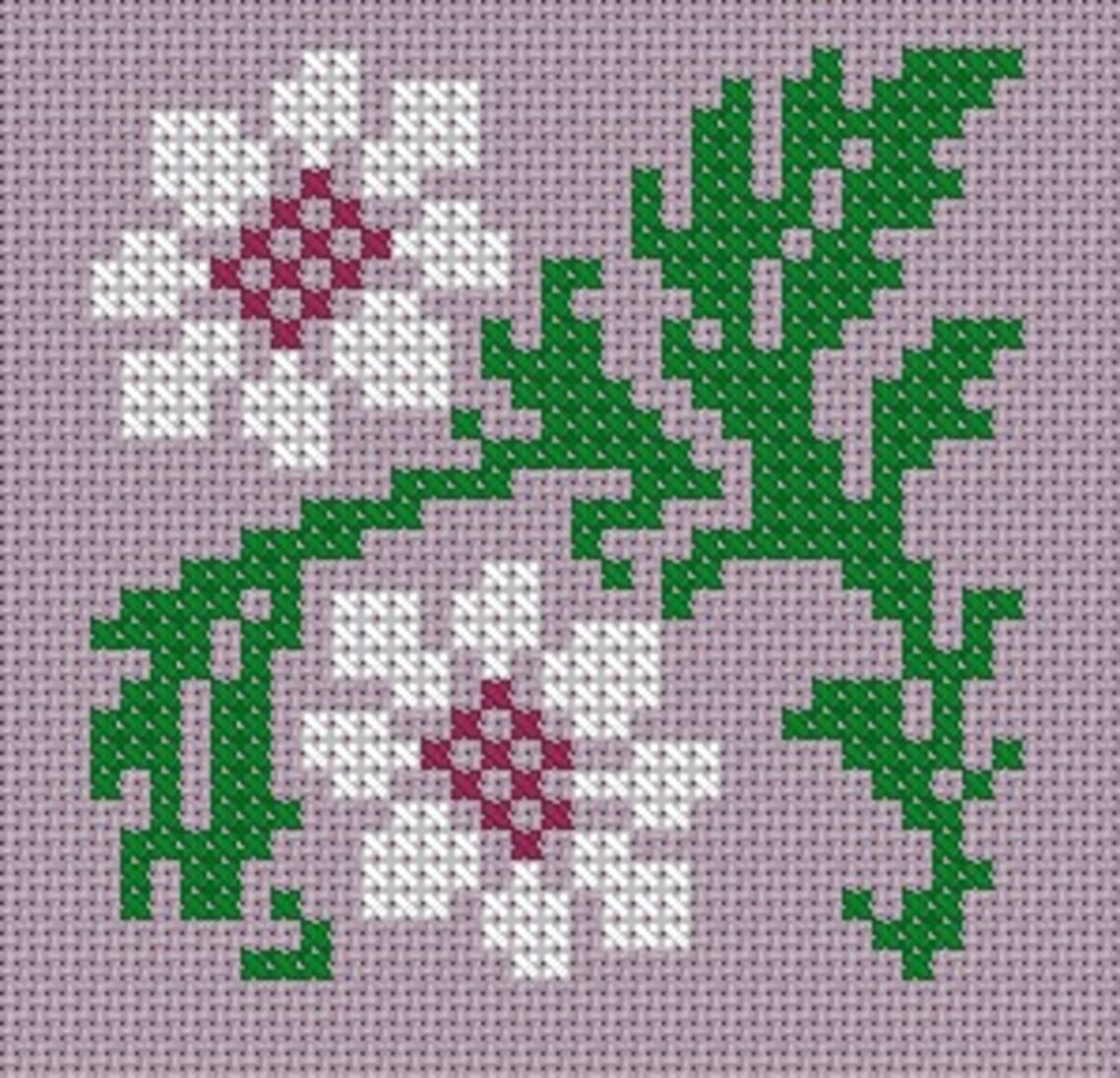 Michaelmas Daisy Cross Stitch PDF Chart Pattern Scissor Fob | Etsy
