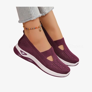 Sneakers da passeggio in maglia da donna – Scarpe estive leggere e traspiranti