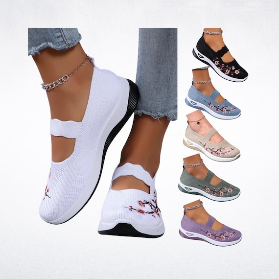 Women's Summer Breathable Mesh Flat Shoes – Lightweight Casual Sports Sneakers, Comfortable Walking Shoes, Free Shipping