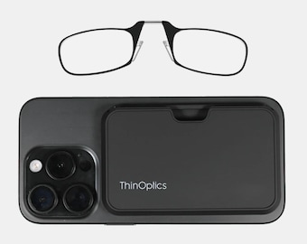 Lunettes de lecture sans bras ThinOptics, pont nasal, arrière pour téléphone, mince de poche