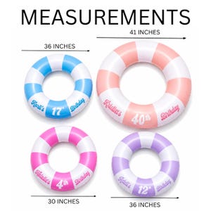 Birthday Pool Party Decorations Personalized Birthday Decoration Custom Party Favors Party Supplies Custom Pool Float Birthday Gift for Her image 15