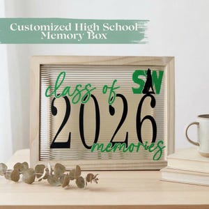Custom Graduate Gift Under Forty Dollar Budget Friendly Keepsake Memory Box Wooden Construction Plexiglass Lid Storage Container School