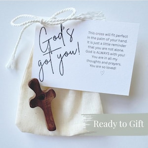 Christian Healing Gift for Illness Support Item Pocket Cross Comfort Token Religious Sympathy Encouragement Present Spiritual Keepsake