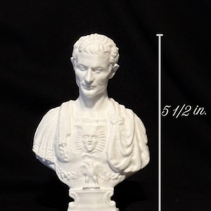 3D Printed Julius Caesar 5.5” Bust – Neoclassical Roman Decor