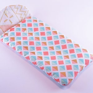 Quilted Glasses Case, Padded Sunglasses case with Snap Closure image 2
