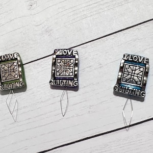 Needle Threader - I Love Quilting design Needle threader - universal size needle threader ideal for hand sewing, quilting, embroidery