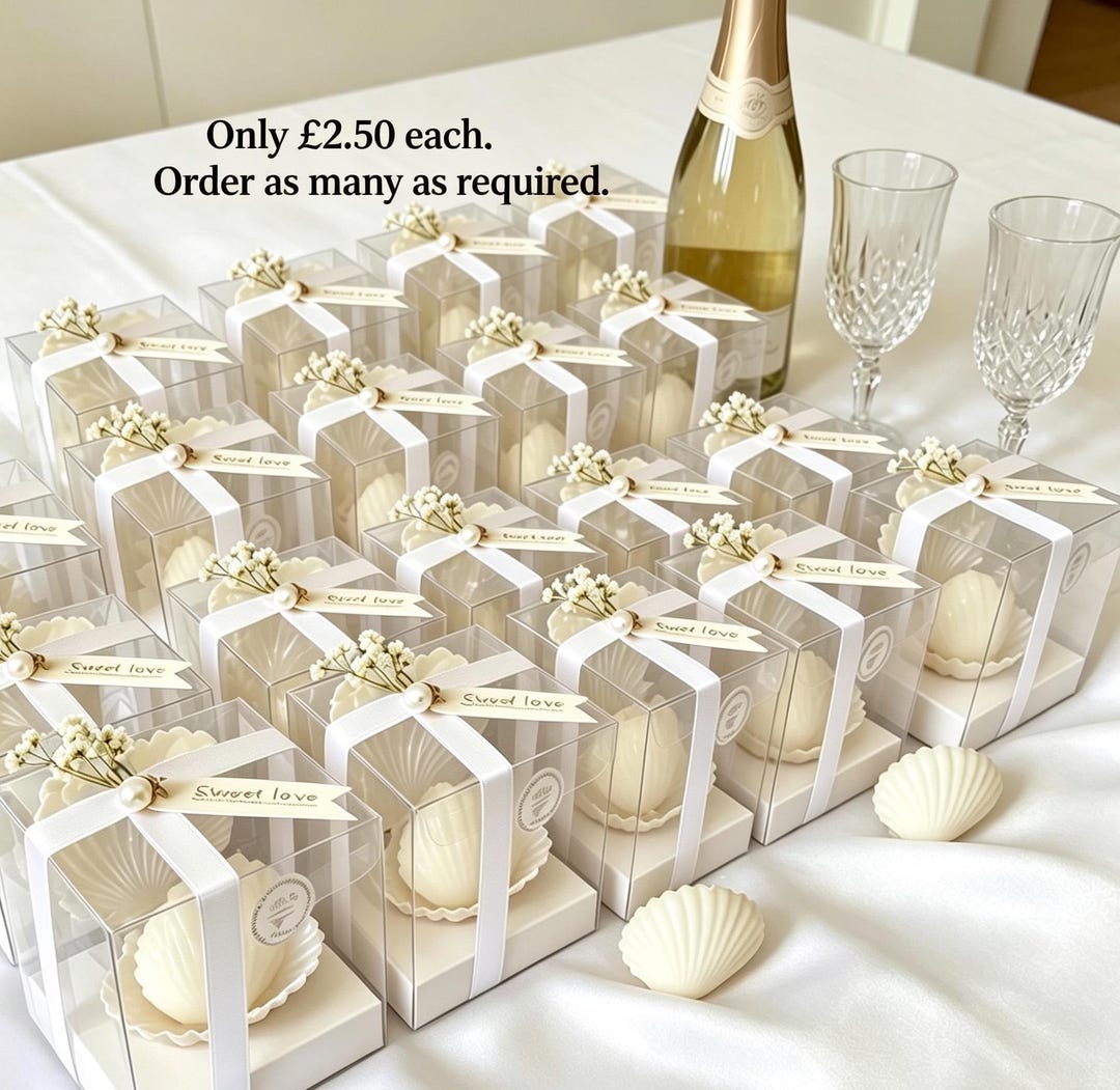 Hand Made Sea Shell Wedding Favour Boxes. Favors Priced Individually ...
