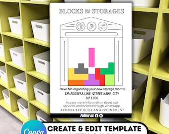 Storage Flyer/Editable Canva Self-Storage Template/Secure Unit Rental Poster A4/DIY Moving & Storage/Storage unit flyer/Public Storage flyer