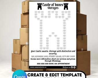 Storage Flyer/Editable Canva Self-Storage Template/A4 Secure Rental Poster/DIY Home & Business Storage/Storage unit flyer/storage business