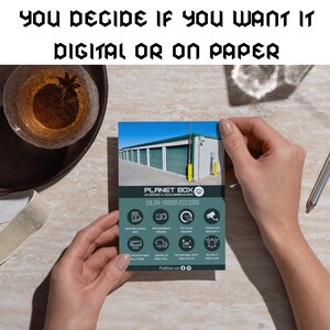 Storage Flyer/Editable Canva Self-Storage Template/A4 Universal Unit Rental Poster/DIY Moving & Space World Marketing/Storage unit flyer image 3