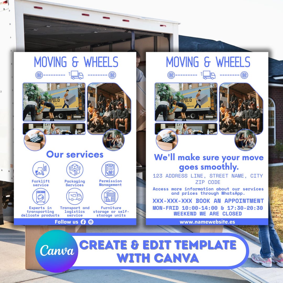Moving Advertising Examples Moving Template, Moving Services, Advertising Slogan, Social Media ...