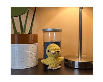 Handmade Crochet Baby Chick • Farmhouse Shelf & Desk Decor
