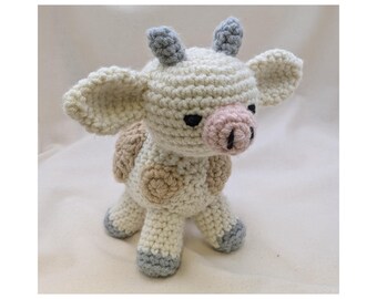 Crochet Cow Plush • Cow Stuffed Animal • Farm Animal Plush • Neutral Nursery Decor • Baby Shower Gift • Baby Gift
