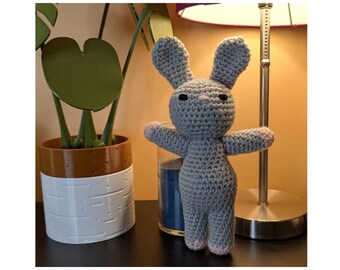 Handmade Crochet Rabbit • Farmhouse Shelf & Desk Decor